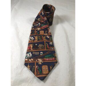Alynn Neckwear “Golf Collection “ Bookshelf Print Necktie